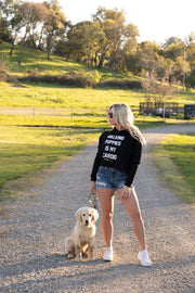 Walking Puppies is My Cardio | Gift for Dog Moms | Women's Crop Hoodie