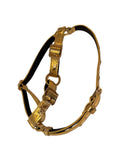 Load image into Gallery viewer, Glam Gold Embossed Studded Italian Leather Harness
