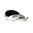 Load image into Gallery viewer, Stunning Matte White 3” Wide Style Collar & Leash Set, With Our Custom Swarovski Rivets
