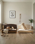 Load image into Gallery viewer, The Haven — Luxury Handcrafted Dog Bed | Solid Wood, Orthopedic, Waterproof lined
