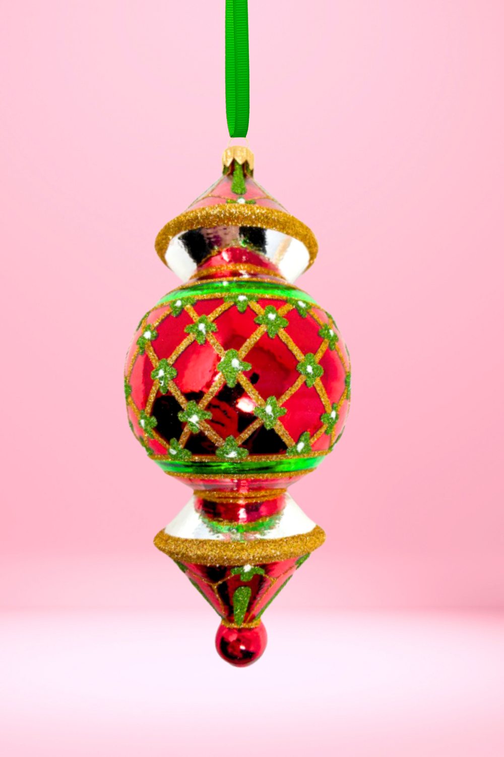 Dallas Reflector Glass Ornament - Southlake Paws