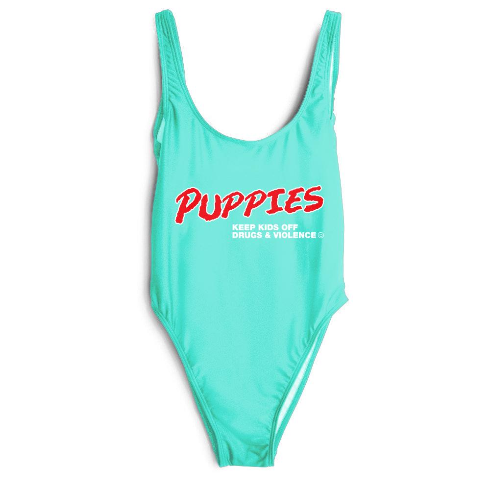 D.A.R.E. Puppies | One Piece Swimsuit | For Dog Lovers and Pool Parties