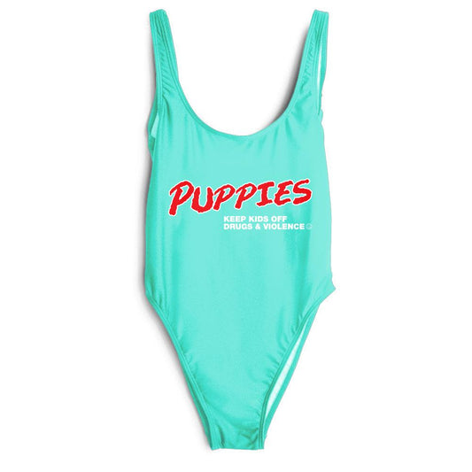 D.A.R.E. Puppies | One Piece Swimsuit | For Dog Lovers and Pool Parties