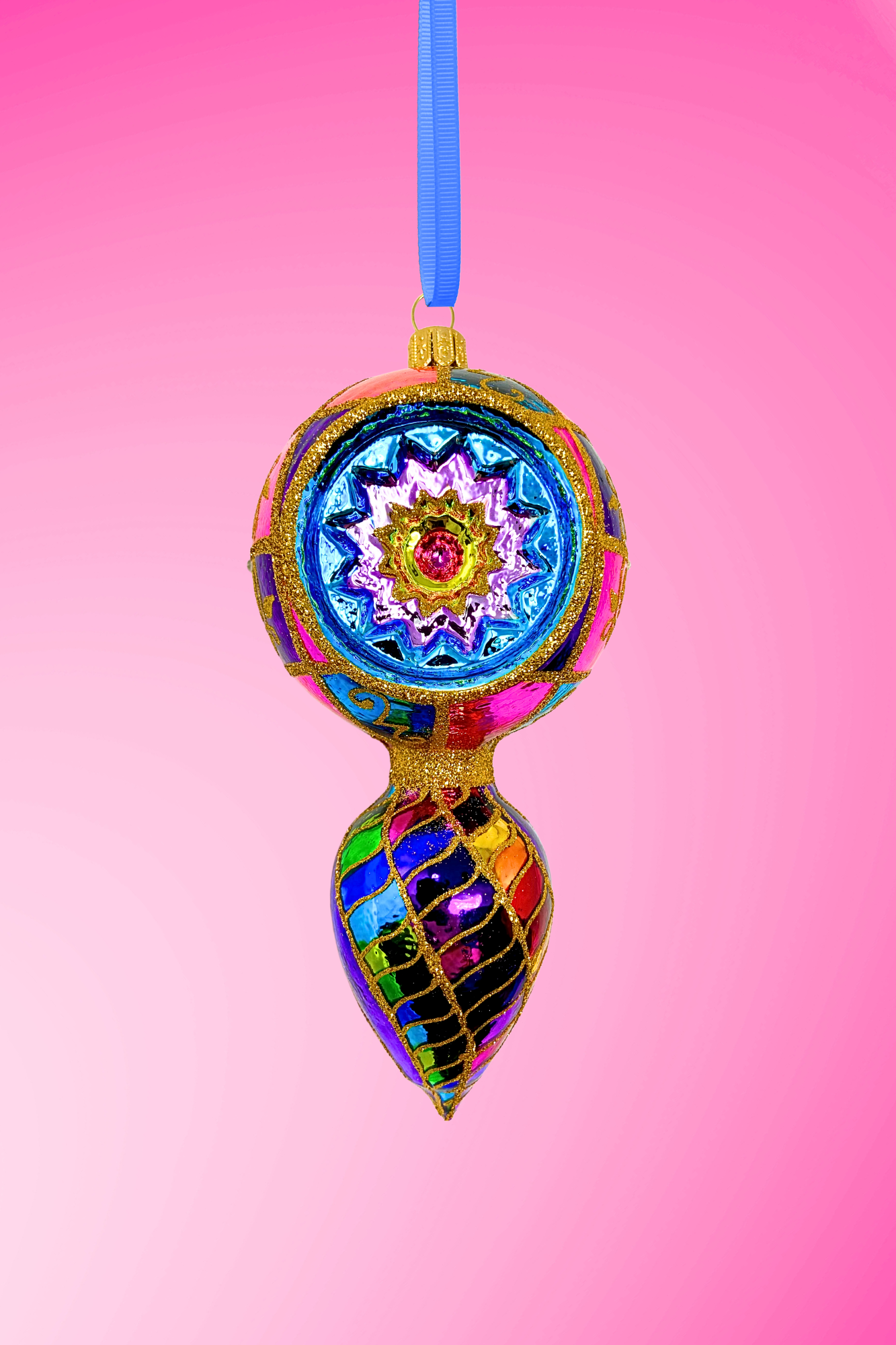 Dazzling Demure Polish Glass Ornament - Southlake Paws