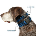 Load image into Gallery viewer, Plastic Clip Collar - Bandana/Skulls Baby Blue/Black
