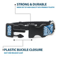 Load image into Gallery viewer, Plastic Clip Collar - Bandana/Skulls Baby Blue/White
