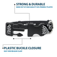 Load image into Gallery viewer, Plastic Clip Collar - Bandana/Skulls Black/White
