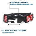 Load image into Gallery viewer, Plastic Clip Collar - Bandana/Skulls Red/White
