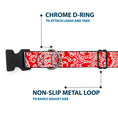 Load image into Gallery viewer, Plastic Clip Collar - Bandana/Skulls Red/White
