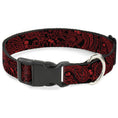 Load image into Gallery viewer, Plastic Clip Collar - Bandana/Skulls Black/Red
