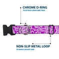 Load image into Gallery viewer, Plastic Clip Collar - Bandana/Skulls Purple/White
