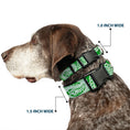 Load image into Gallery viewer, Plastic Clip Collar - Bandana/Skulls Irish Green/White
