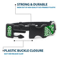 Load image into Gallery viewer, Plastic Clip Collar - Bandana/Skulls Irish Green/White
