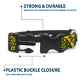 Load image into Gallery viewer, Plastic Clip Collar - Bandana/Skulls Gold/Green
