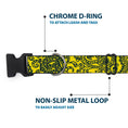 Load image into Gallery viewer, Plastic Clip Collar - Bandana/Skulls Gold/Green
