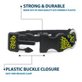 Load image into Gallery viewer, Plastic Clip Collar - Bandana/Skulls Green/Gold

