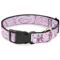 Load image into Gallery viewer, Plastic Clip Collar - Bandana/Skulls Pink/White
