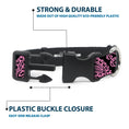 Load image into Gallery viewer, Plastic Clip Collar - Bandana/Skulls Black/Pink
