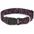 Load image into Gallery viewer, Plastic Clip Collar - Bandana/Skulls Black/Pink

