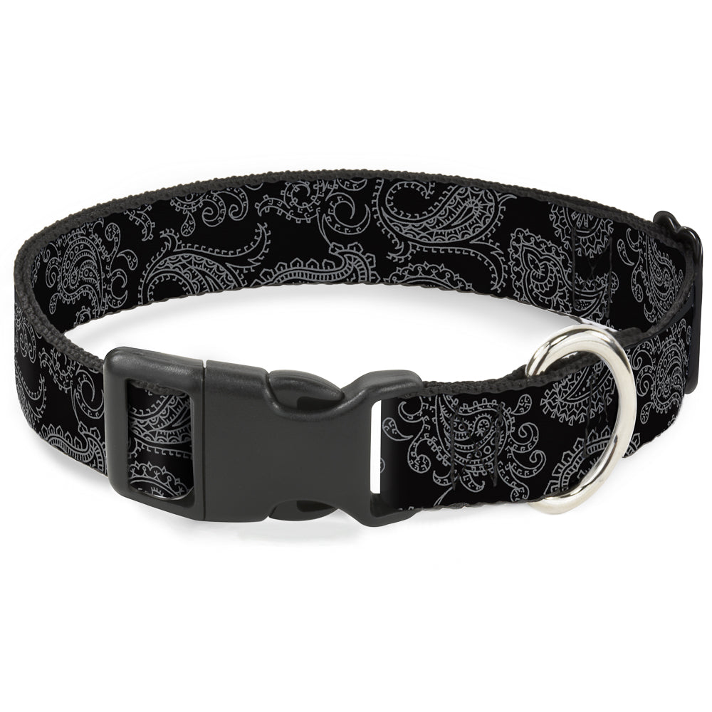 Plastic Clip Collar - Bandana Black/Gray