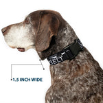 Plastic Clip Collar - Buckle-Down AUTHENTIC SEATBELT BELT NY-LA Black/White