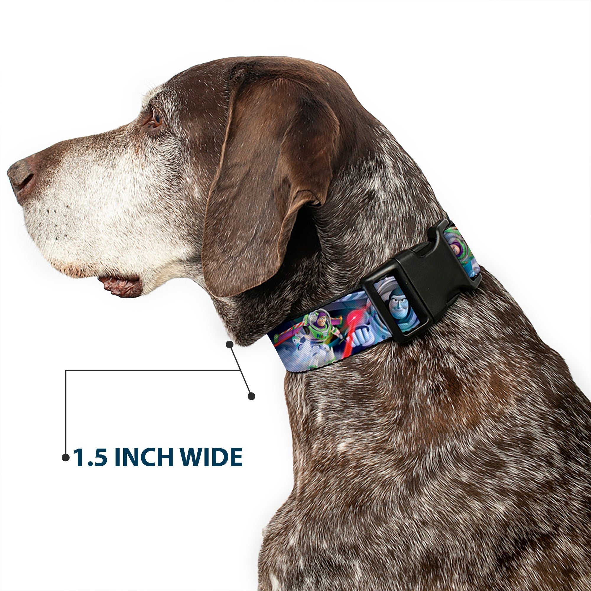 Plastic Clip Collar - Buzz Lightyear Action Poses Stacked