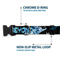 Load image into Gallery viewer, Plastic Clip Collar - Buzz Poses/Stars TO INFINITY AND BEYOND Black/Blues
