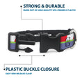 Load image into Gallery viewer, Plastic Clip Collar - Toy Story Buzz Lightyear Bounding Striping Red/White/Green/Purple
