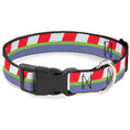Load image into Gallery viewer, Plastic Clip Collar - Toy Story Buzz Lightyear Bounding Striping Red/White/Green/Purple
