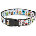 Load image into Gallery viewer, Plastic Clip Collar - Pixar Holiday Collection Nutcracker Characters Lineup/Stars White/Blues
