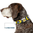 Load image into Gallery viewer, ANIMANIACS Title Logo Full Color Yellow Seatbelt Buckle Collar - Animaniacs Yakko Wakko and Dot Poses Yellow/Blue
