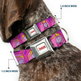 Load image into Gallery viewer, ADVENTURE TIME Title Logo Full Color White Seatbelt Buckle Collar - Adventure Time Princess Bubblegum Poses Collage Lavender

