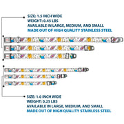 ADVENTURE TIME Title Logo Full Color White Seatbelt Buckle Collar - Adventure Time Finn and Jake Long Arms Dancing Pose White