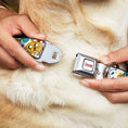 Load image into Gallery viewer, ADVENTURE TIME Title Logo Full Color White Seatbelt Buckle Collar - Adventure Time Jake and Finn Open Pack Pose White
