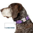 Load image into Gallery viewer, ADVENTURE TIME Title Logo Full Color White Seatbelt Buckle Collar - Adventure Time Lumpy Space Princess Expressions Stacked Lavender
