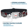 Load image into Gallery viewer, ADVENTURE TIME Title Logo Full Color White Seatbelt Buckle Collar - Adventure Time Marceline's Axe Bass Guitar Scattered Gray
