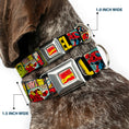 Load image into Gallery viewer, MARVEL COMICS Marvel Comics Logo Full Color Seatbelt Buckle Collar - MARVEL/Retro Comic Panels Black/Yellow
