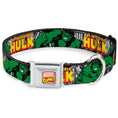 Load image into Gallery viewer, MARVEL COMICS Marvel Comics Logo Full Color Seatbelt Buckle Collar - THE INCREDIBLE HULK Action Poses/Stacked Comics
