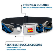 Dog Collar AVA - MARVEL COMICS LOGO FULL COLOR - CLASSIC BLACK PANTHER ACTION POSES/STACKED COMICS