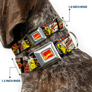 Marvel Comics Logo Full Color Seatbelt Buckle Collar - 5-Classic Luke Cage Comic Scene Blocks