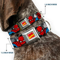 Load image into Gallery viewer, MARVEL COMICS Marvel Comics Logo Full Color Seatbelt Buckle Collar - THE AMAZING SPIDER-MAN Stacked Comic Books/Action Poses
