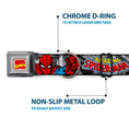 Load image into Gallery viewer, MARVEL COMICS Marvel Comics Logo Full Color Seatbelt Buckle Collar - THE AMAZING SPIDER-MAN Stacked Comic Books/Action Poses
