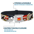 Load image into Gallery viewer, MARVEL COMICS Marvel Comics Logo Full Color Seatbelt Buckle Collar - THOR & Hammer Red/Yellow/White
