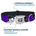 Load image into Gallery viewer, Seatbelt Buckle Collar - Black Panther Avengers Icon Purple/White/Black
