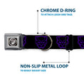Load image into Gallery viewer, Black Panther Avengers Icon Black/Silver Seatbelt Buckle Collar - Black Panther Avengers Icon Outline Black/Purple

