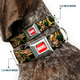 Load image into Gallery viewer, MARVEL UNIVERSE MARVEL Full Color Red White Seatbelt Buckle Collar - LOKI Poses Black/Gold/Green
