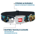 Load image into Gallery viewer, MARVEL UNIVERSE MARVEL Full Color Red White Seatbelt Buckle Collar - New Avengers Group Snow Storm Pose
