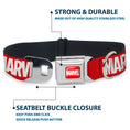 Load image into Gallery viewer, MARVEL Full Color Red/White Seatbelt Buckle Collar - MARVEL Red Brick Logo Red/White
