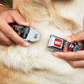 Load image into Gallery viewer, MARVEL UNIVERSE MARVEL Full Color Red White Seatbelt Buckle Collar - Spider-Man & Black Cat Scene Blocks
