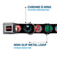 Load image into Gallery viewer, MARVEL AVENGERS MARVEL AVENGERS Logo Full Color Black Red White Seatbelt Buckle Collar - 9-Avenger Icons Black/Multi Color
